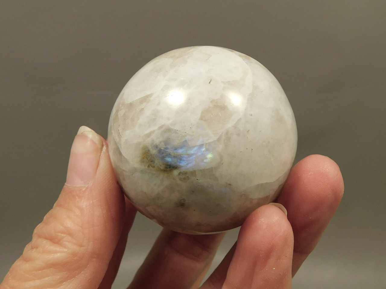 Moonstone Sphere 1.8 inch Polished Rock Rainbow Gemstone India #O13