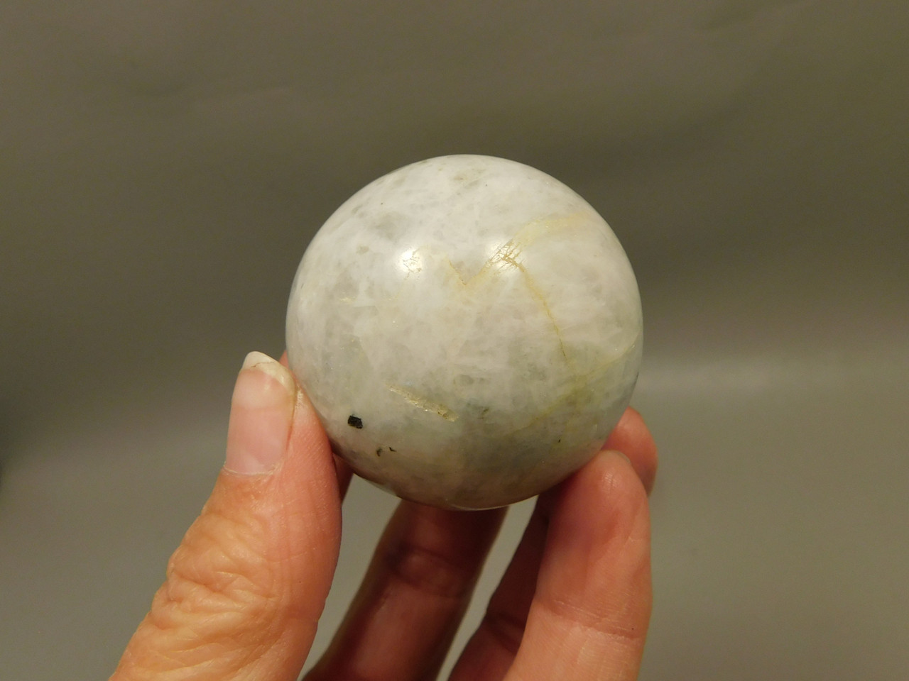 Moonstone Sphere 1.8 inch Polished Rock Rainbow Gemstone India #O14