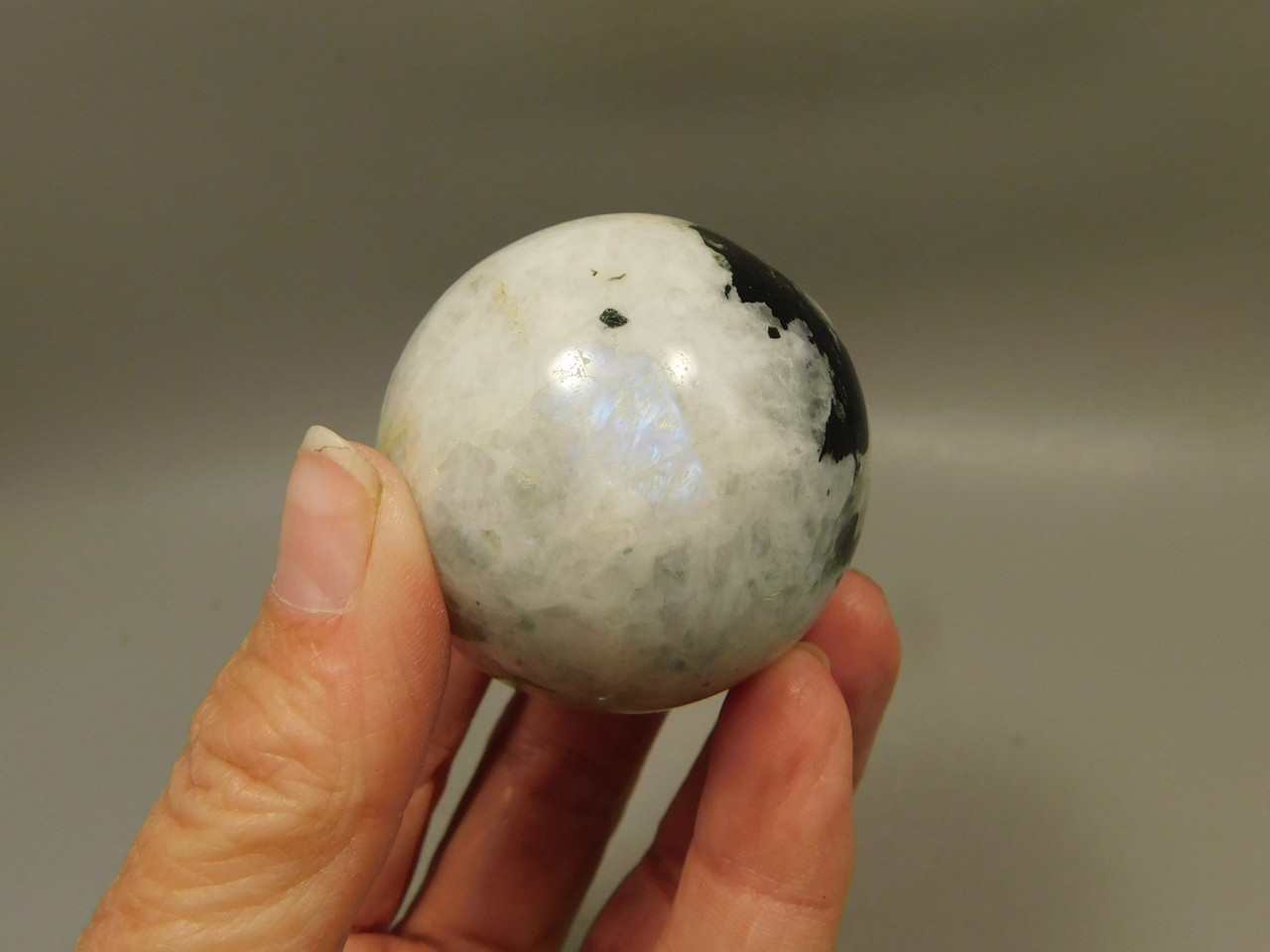 Moonstone Sphere 1.8 inch Polished Rock Rainbow Gemstone India #O14