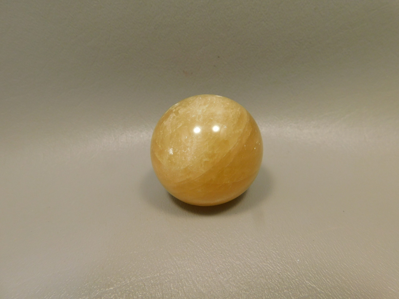 Honey Calcite Stone 1.5 inch Sphere Rock 39 mm Crystal Ball #O15
