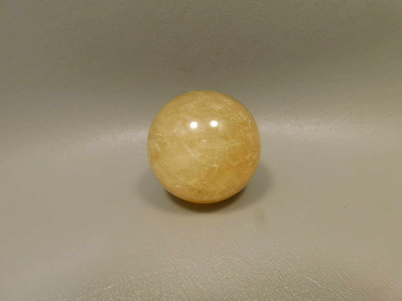 Honey Calcite Stone 1.5 inch Sphere Rock 39 mm Crystal Ball #O15