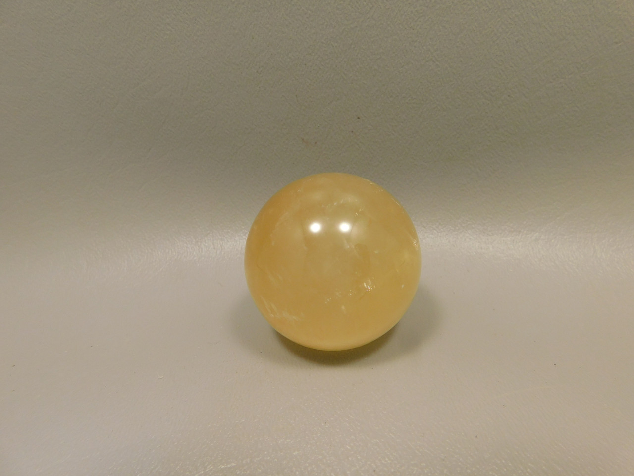 Honey Calcite Stone 1.6 inch Sphere Rock 40 mm Crystal Ball #O7