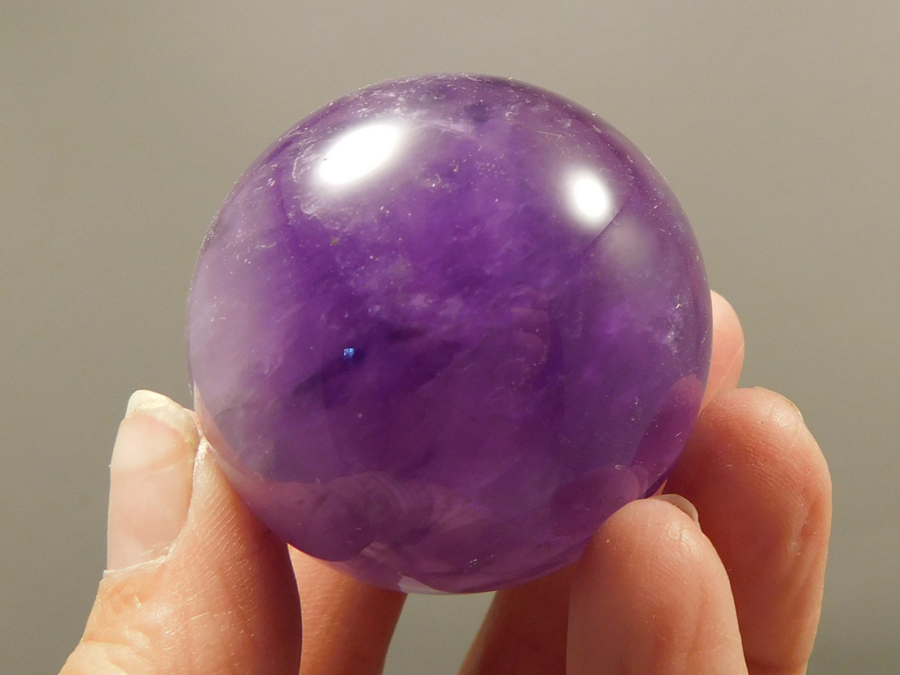 Amethyst Sphere 1.6 inch Natural Purple Gemstone 42 mm #O14