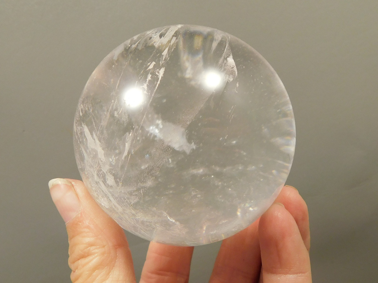 Quartz Crystal Ball 2.75 inch Clear Natural 69 mm Stone Sphere #O6