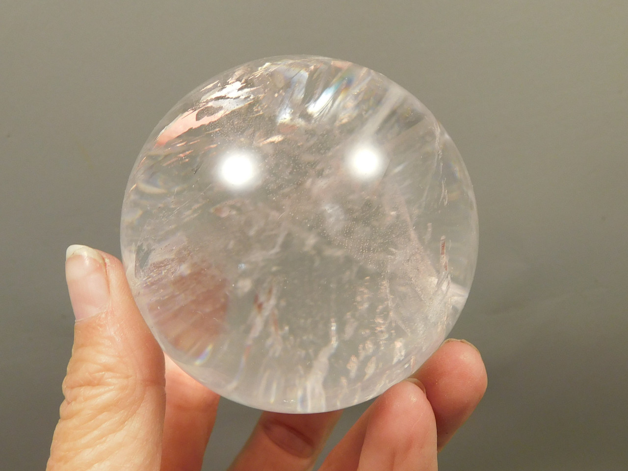 Quartz Crystal Ball 2.75 inch Clear Natural 69 mm Stone Sphere #O6