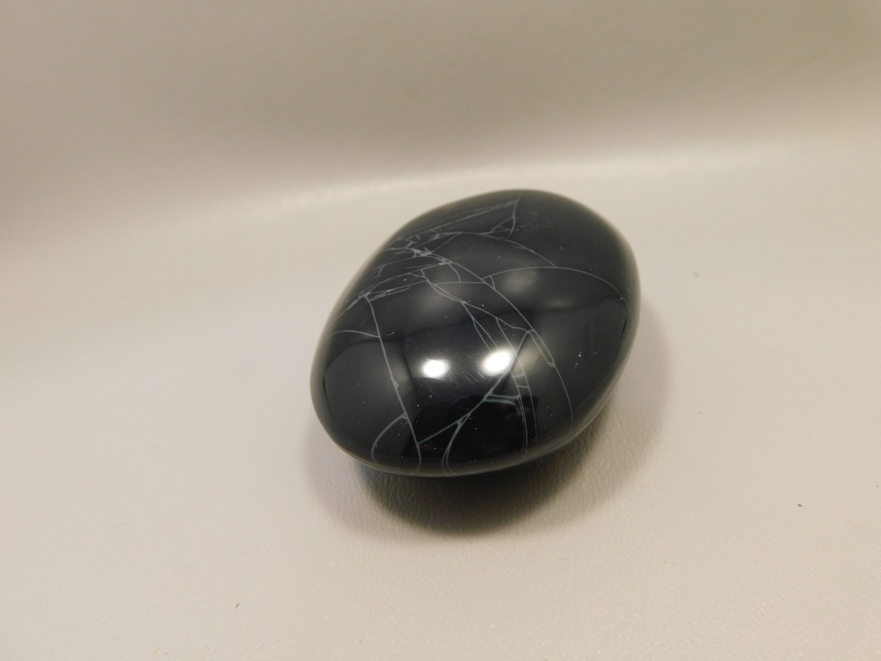 Spiderweb Obsidian Polished Rock Massage Healing Palm Stone #O2