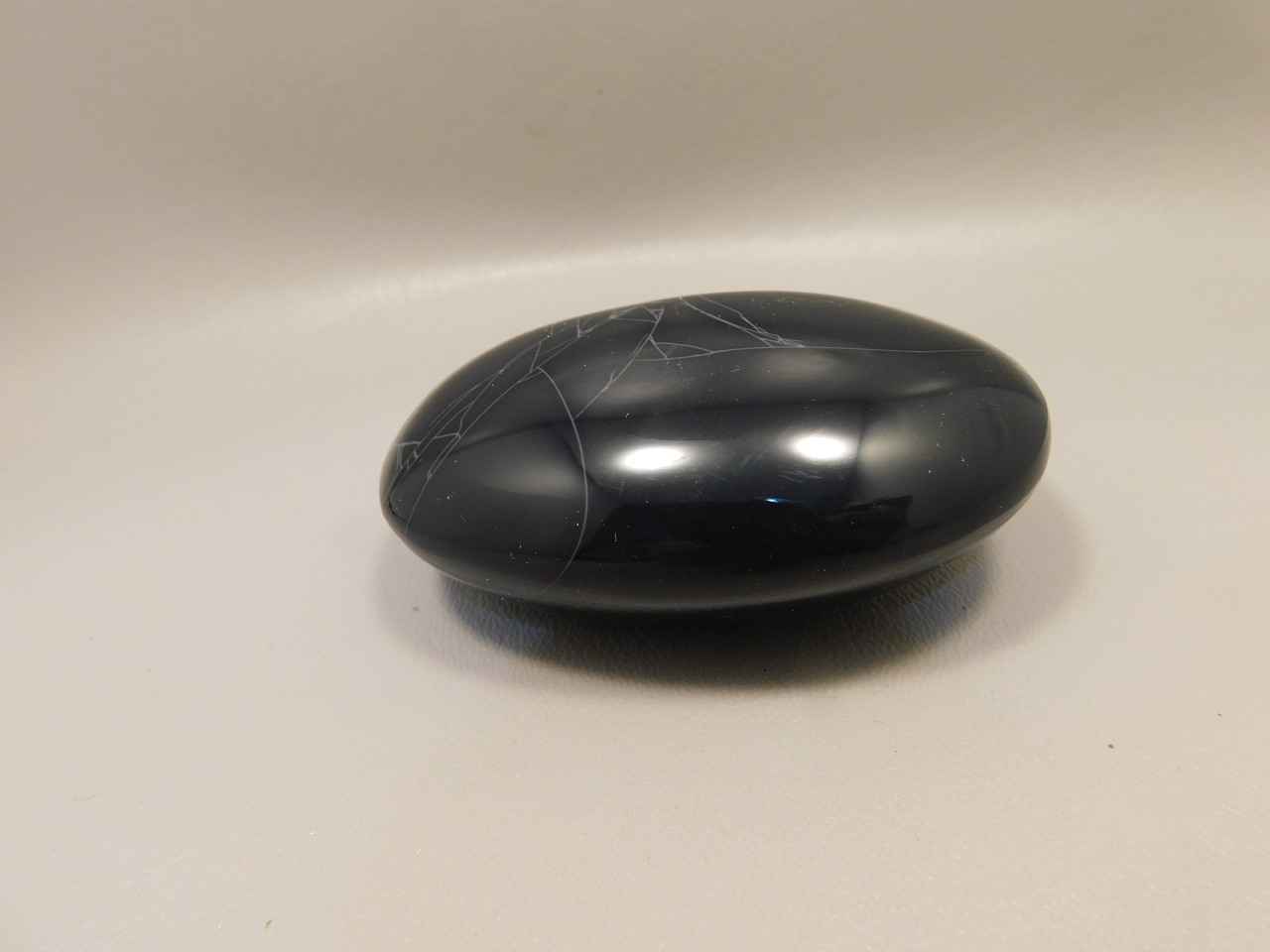 Spiderweb Obsidian Polished Rock Massage Healing Palm Stone #O2