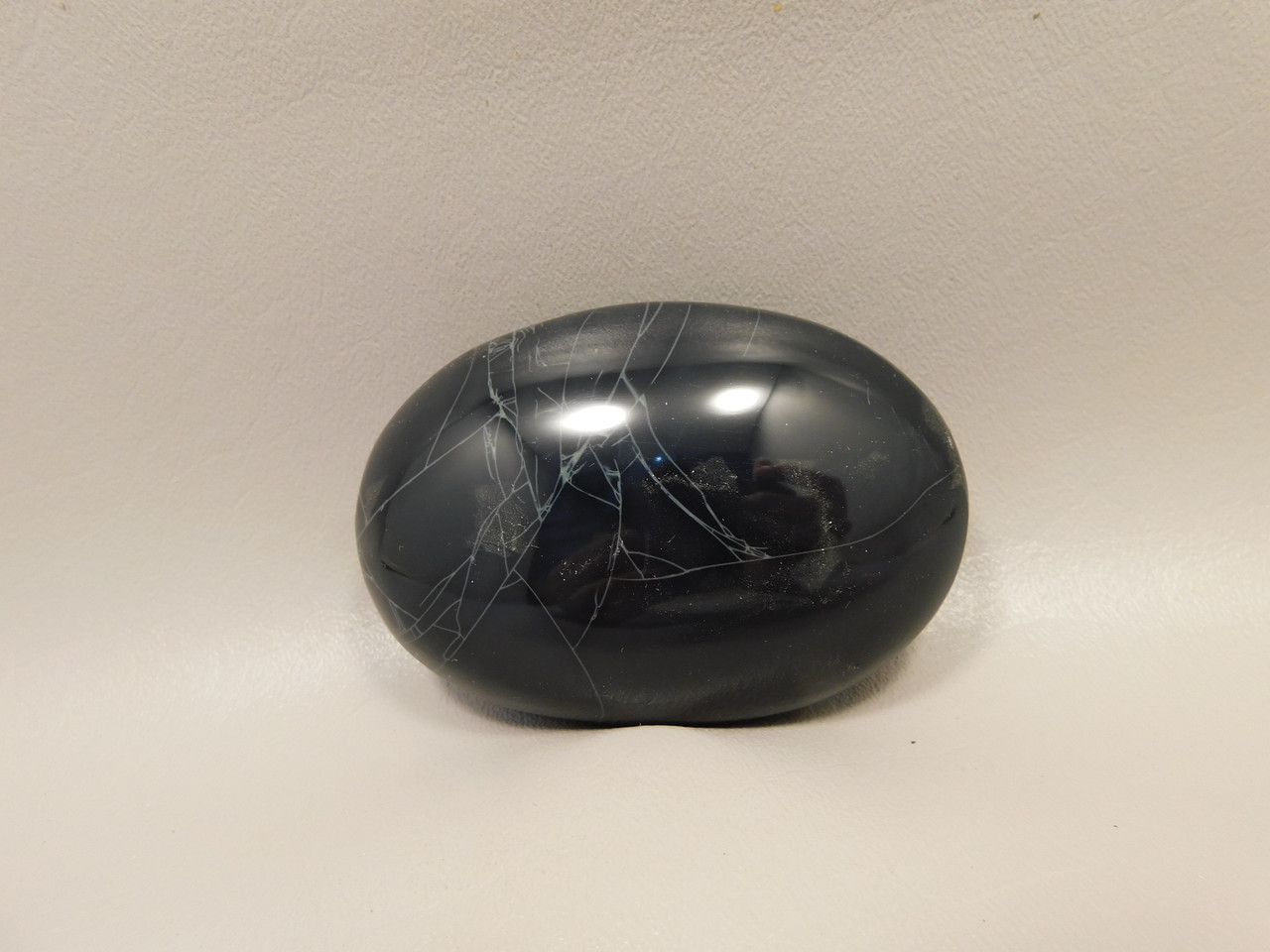 Spiderweb Obsidian Polished Rock Massage Healing Palm Stone #O2