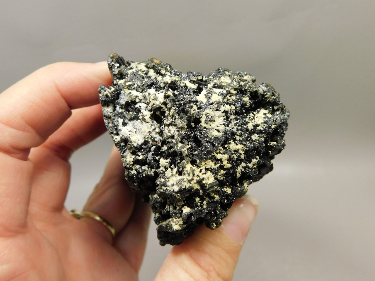 Black Tourmaline Natural 3.7 inch Crystal Schorl Mineral Specimen  #O1