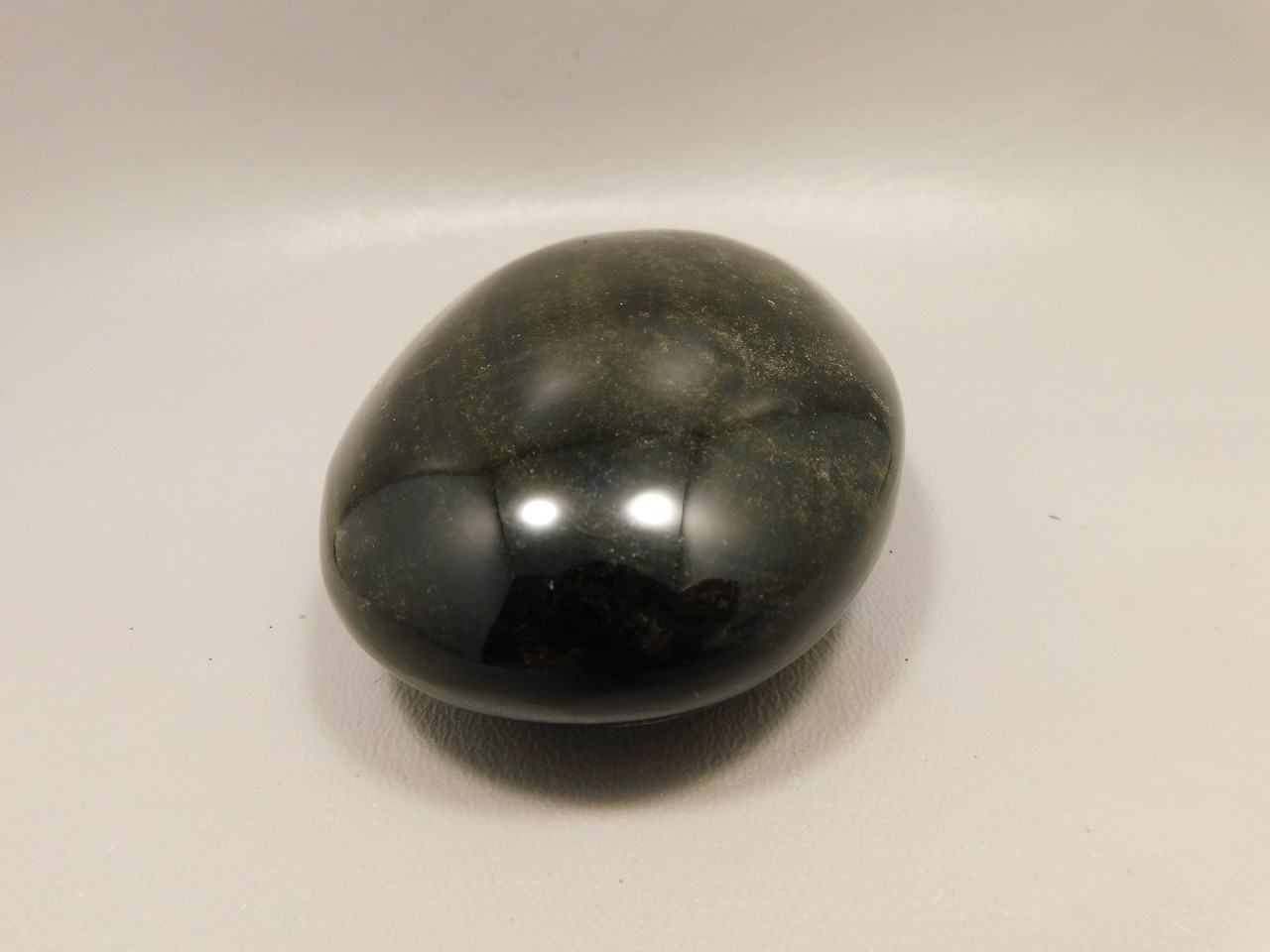 Gold Sheen Obsidian Polished Rock 3.9 inch Massage Palm Stone #0g1