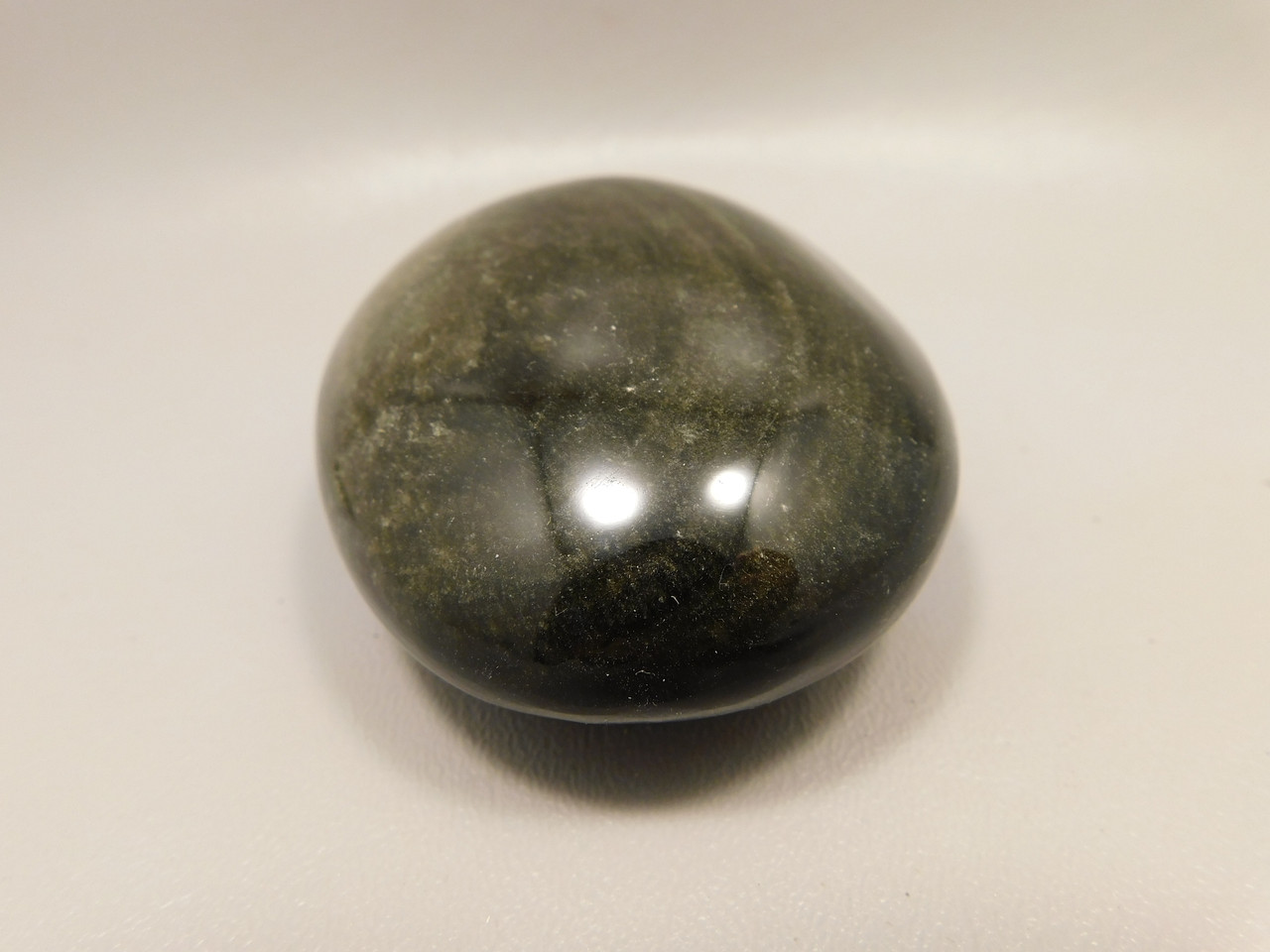 Gold Sheen Obsidian Polished Rock 3.9 inch Massage Palm Stone #0g1