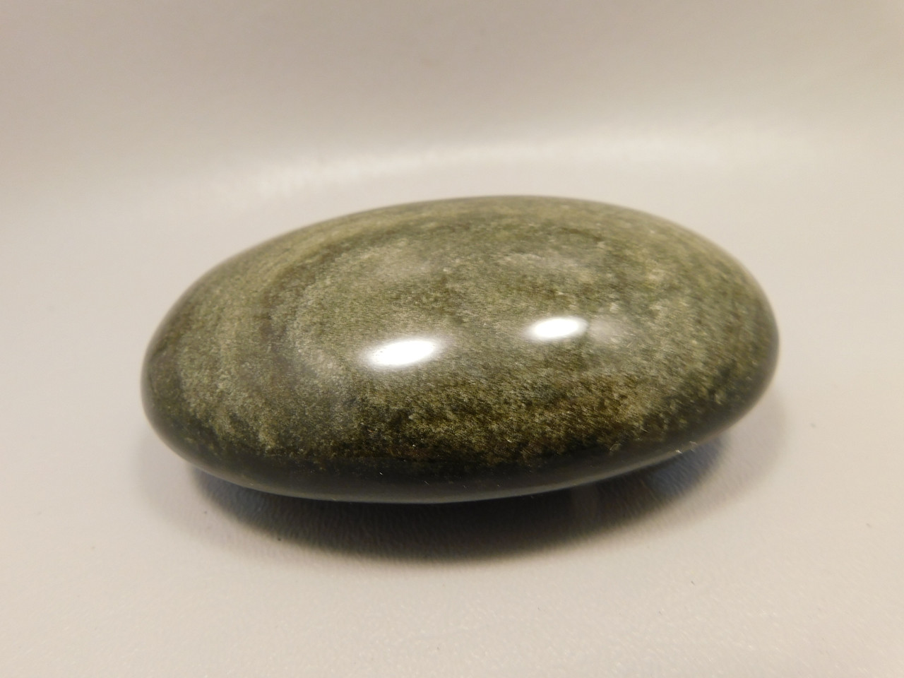 Gold Sheen Obsidian Polished Rock 3.9 inch Massage Palm Stone #0g1