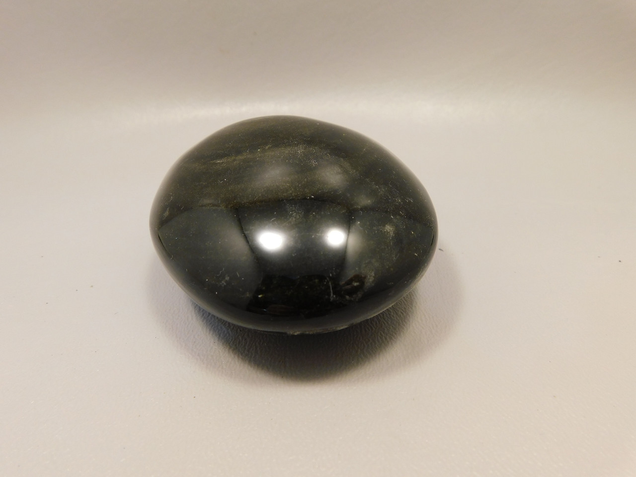 Gold Sheen Obsidian Polished Rock 3.7 inch Massage Palm Stone #0g3