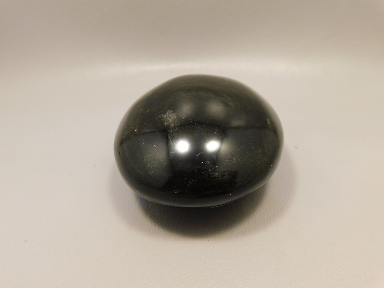 Gold Sheen Obsidian Polished Rock 3.7 inch Massage Palm Stone #0g3
