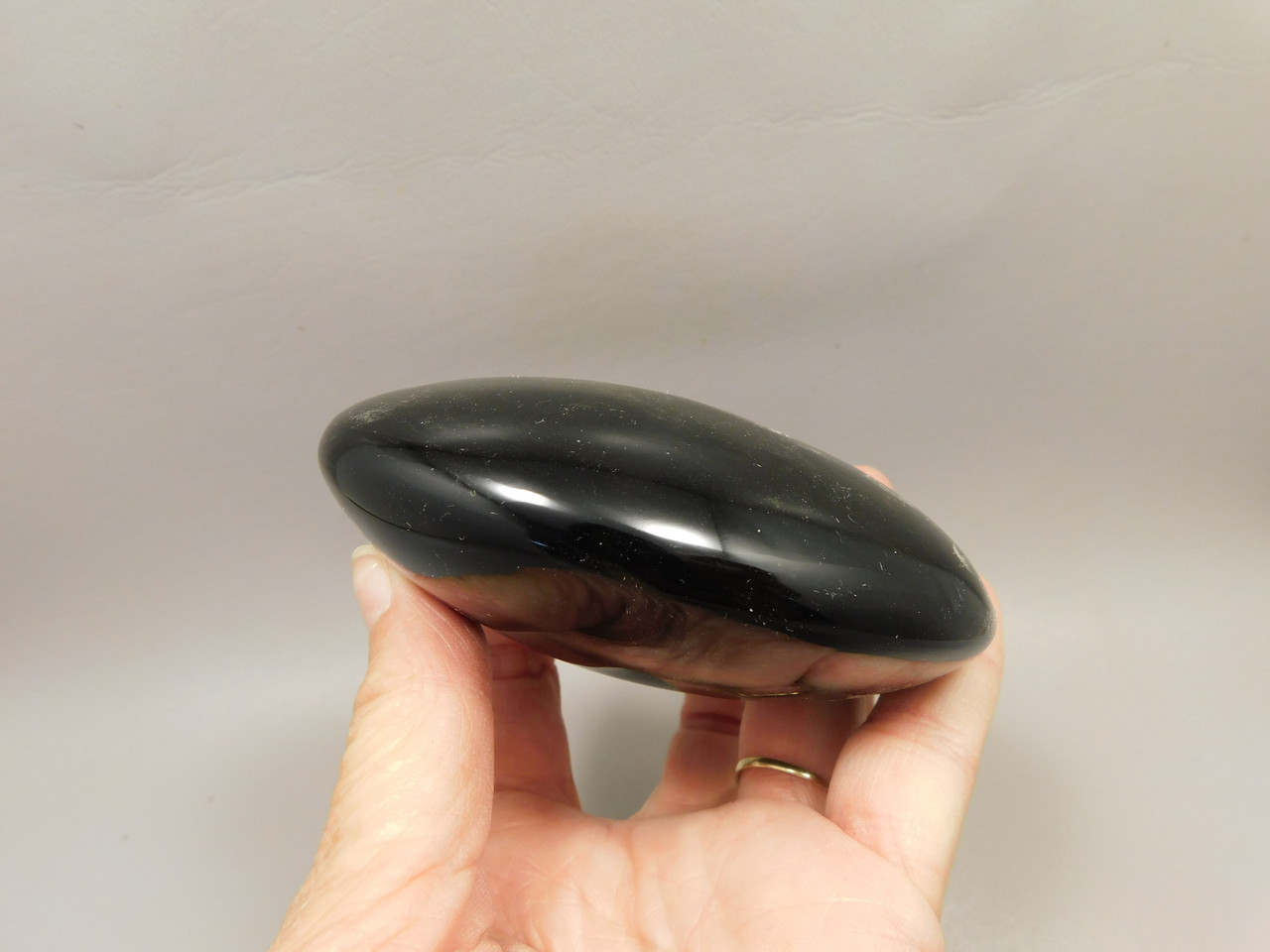 Gold Sheen Obsidian Polished Rock 3.7 inch Massage Palm Stone #0g3