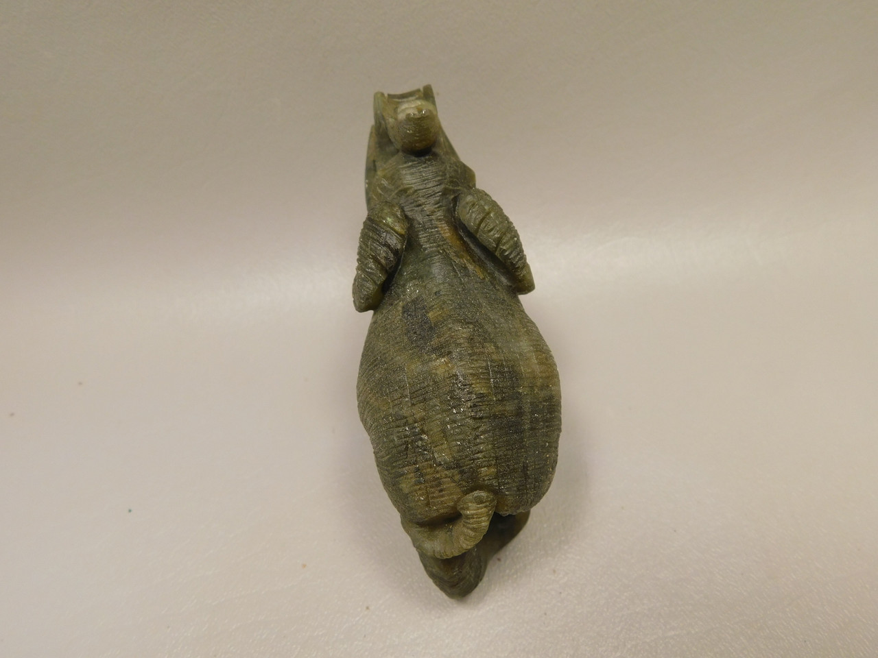 Elephant Carving Figurine Labradorite Carved Stone Animal #O171