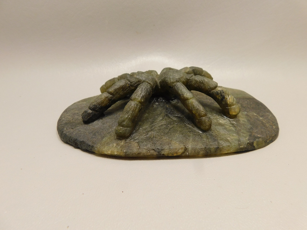 Spider Tarantula Figurine Labradorite Gemstone 5.6 inch Carving #O227
