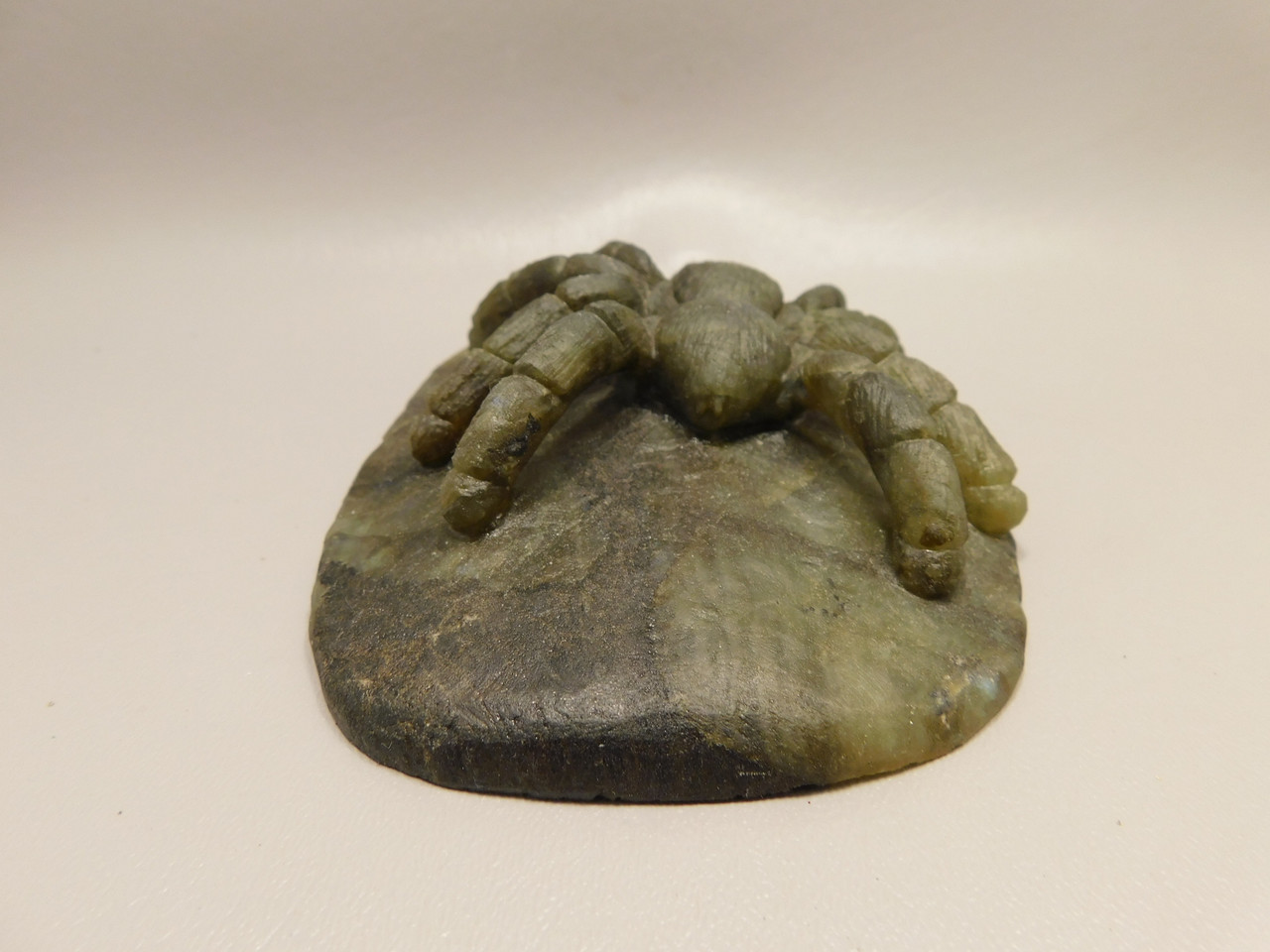 Spider Tarantula Figurine Labradorite Gemstone 5.6 inch Carving #O227