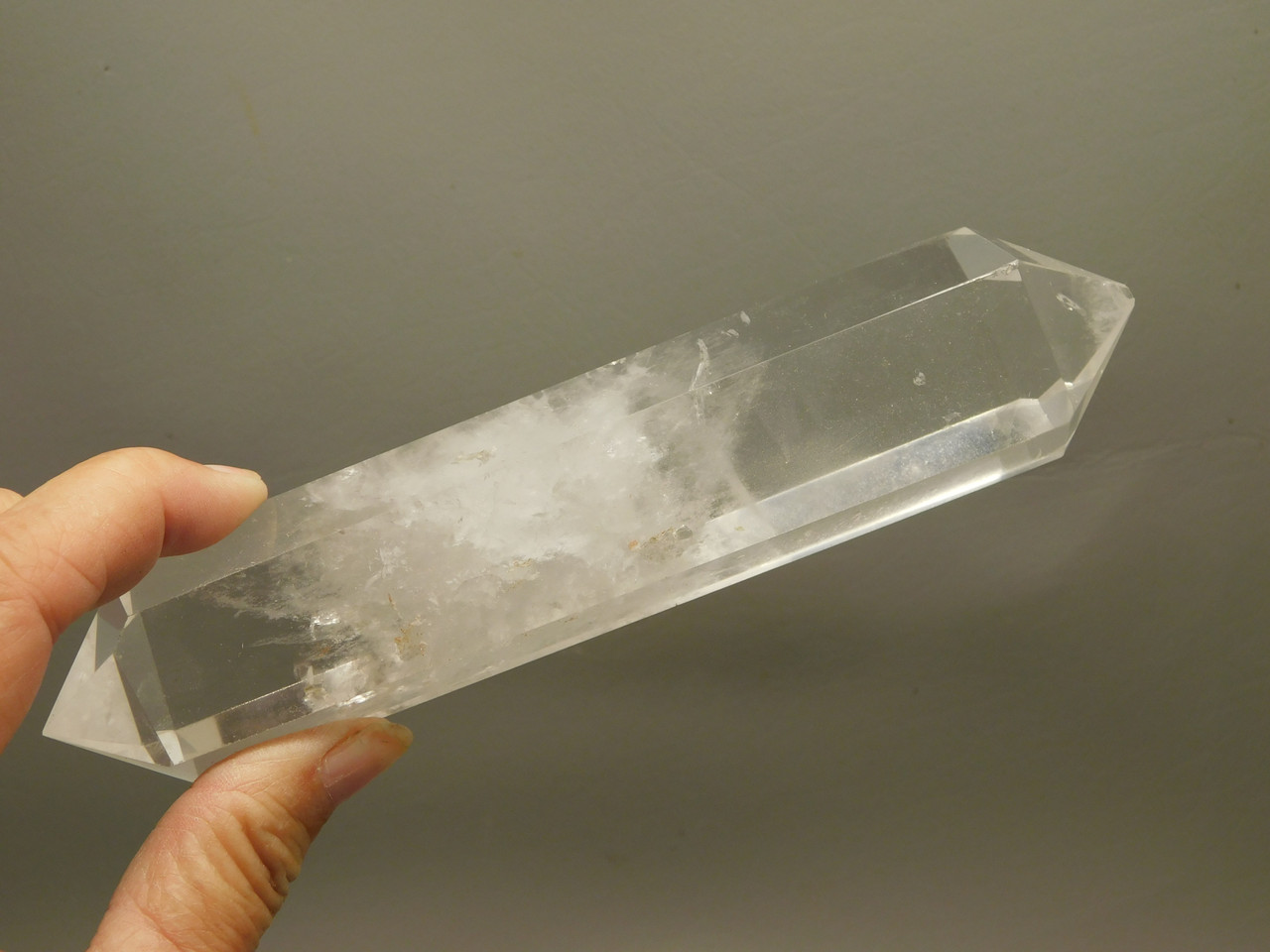 Clear Quartz Double Terminated Crystal 6.75 inch Wand #O1
