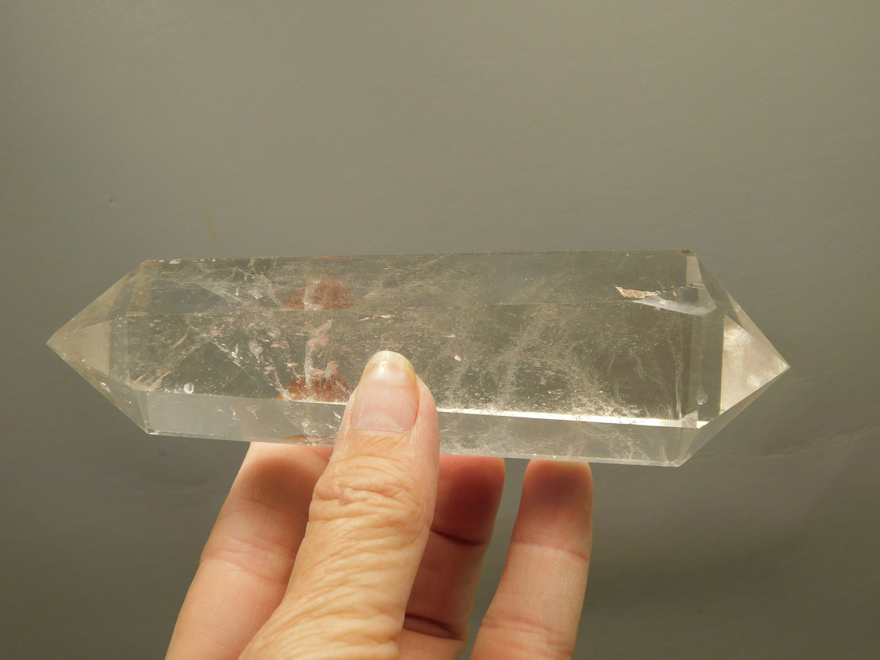 Clear Quartz Double Terminated Crystal 5.3 inch Wand #O2