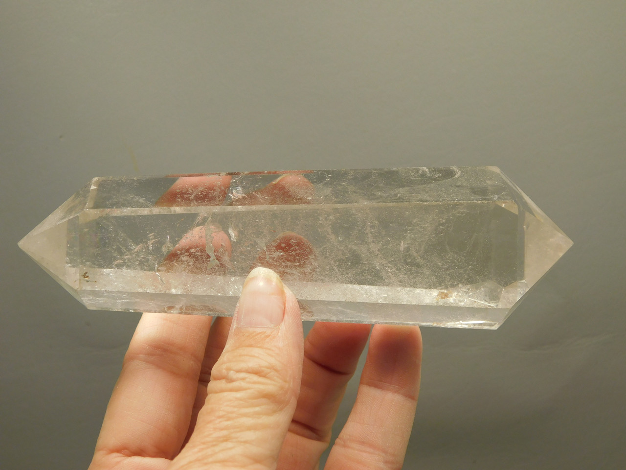 Clear Quartz Double Terminated Crystal 5.3 inch Wand #O2