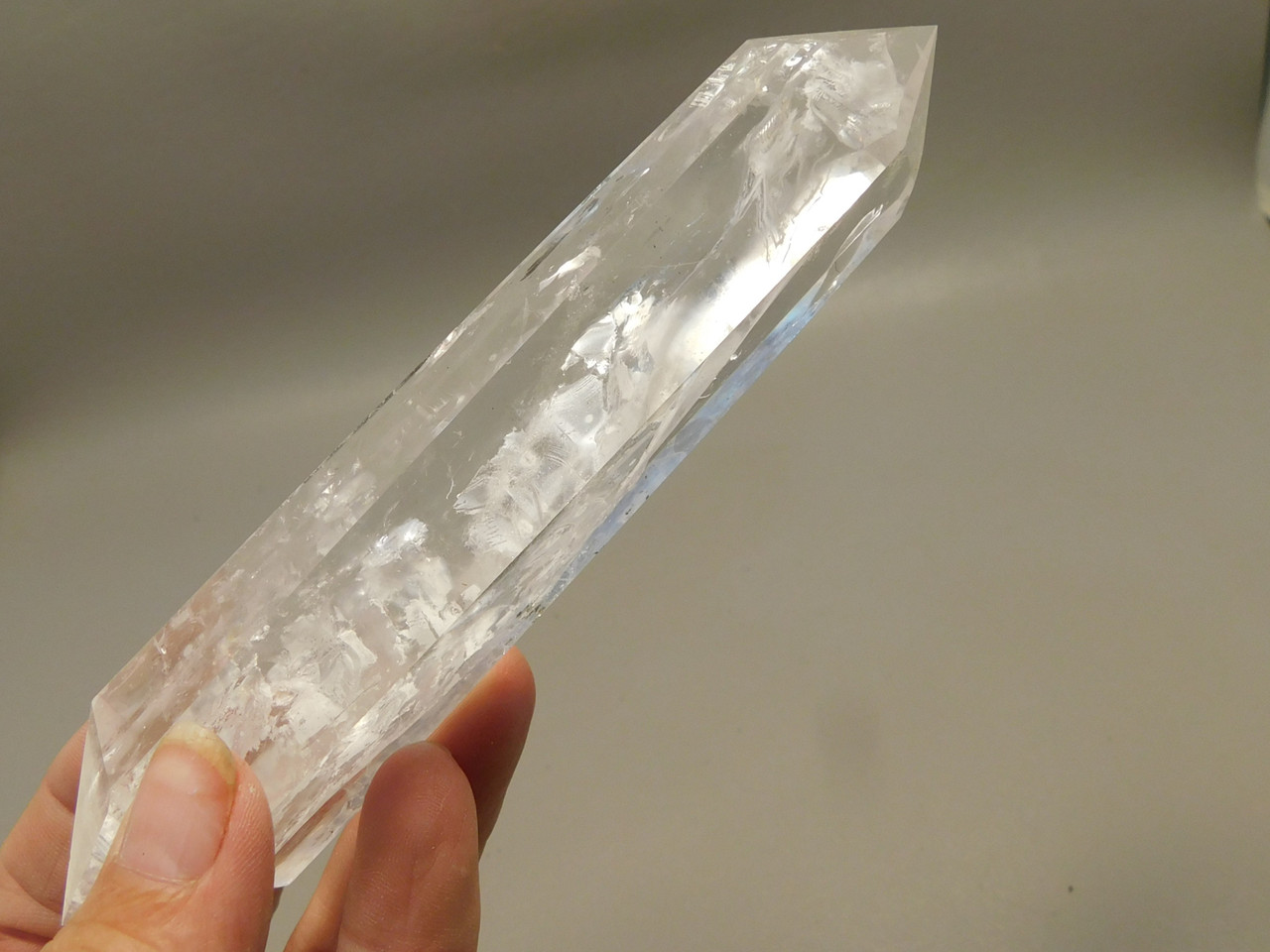 Clear Quartz Double Terminated Crystal 5.45 inch Wand #O3