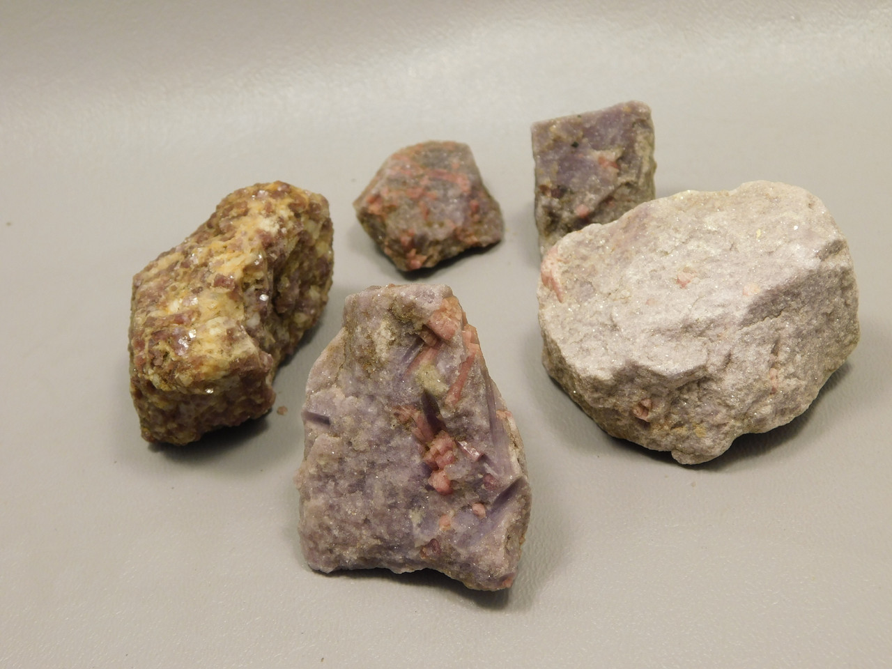 Lepidolite with Tourmaline Rough Rock Lapidary Stone Pala #O2