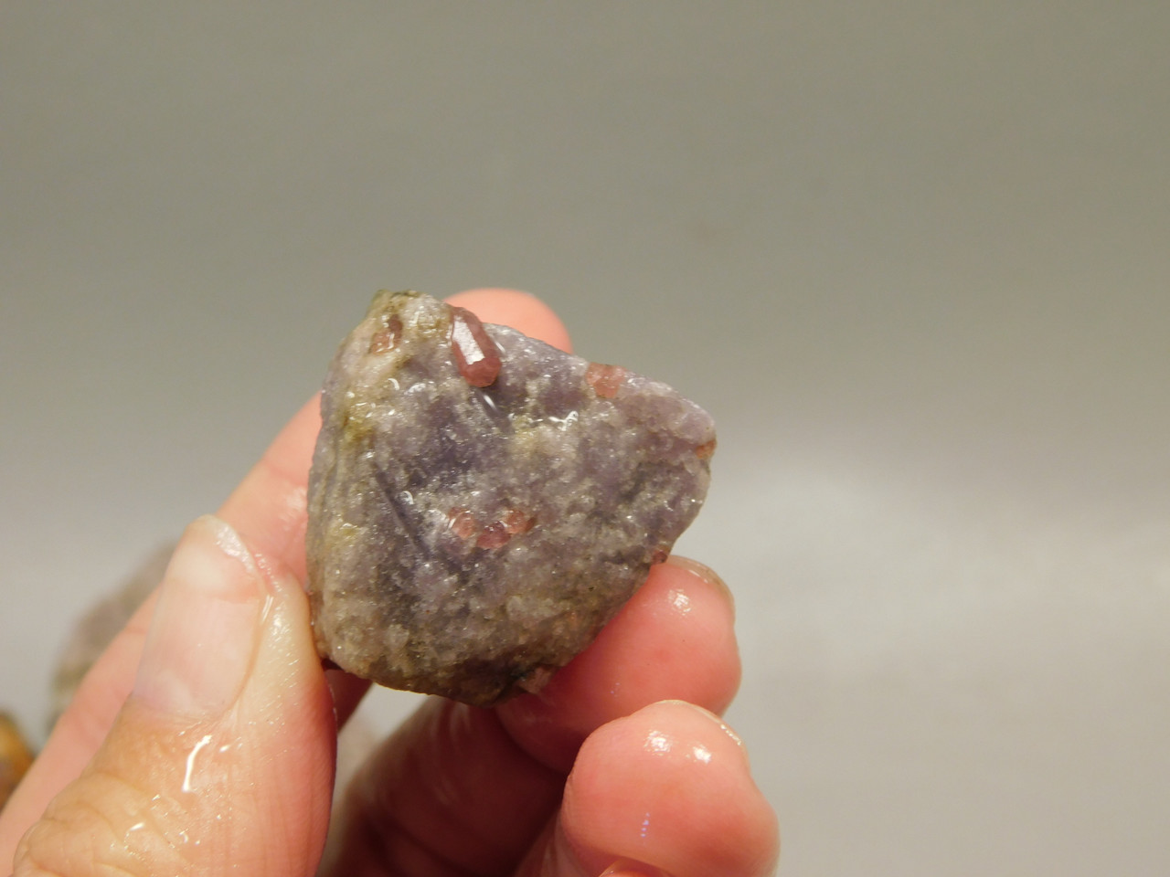 Lepidolite with Tourmaline Rough Rock Lapidary Stone Pala #O2