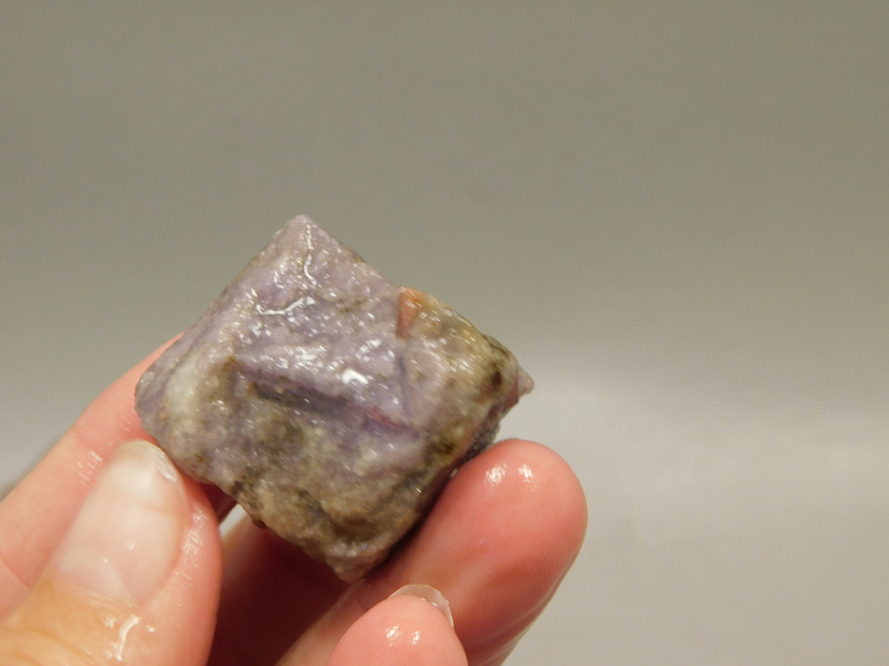 Lepidolite with Tourmaline Rough Rock Lapidary Stone Pala #O2