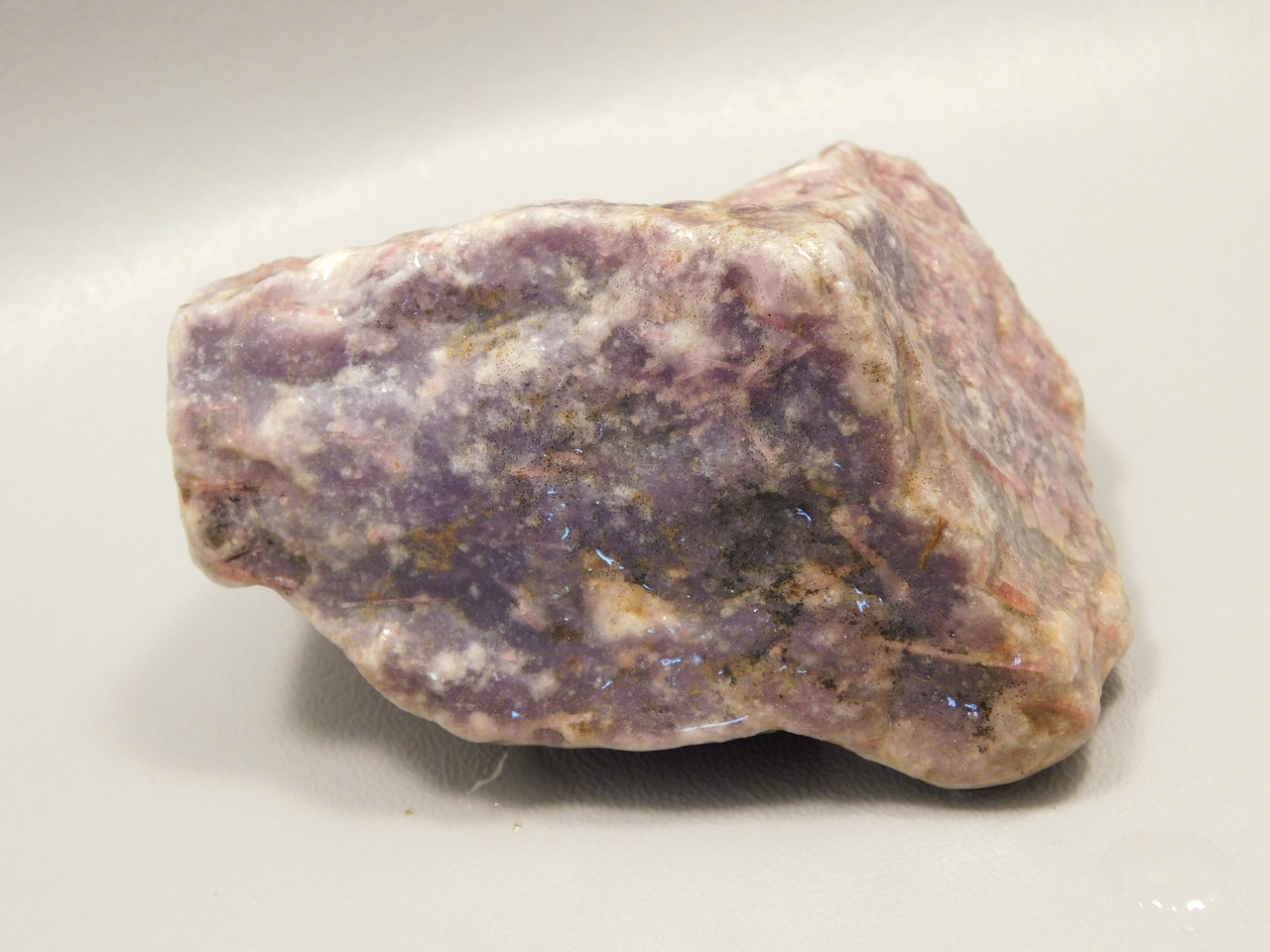 Lepidolite with Tourmaline Rough Rock Lapidary Stone Pala #O4