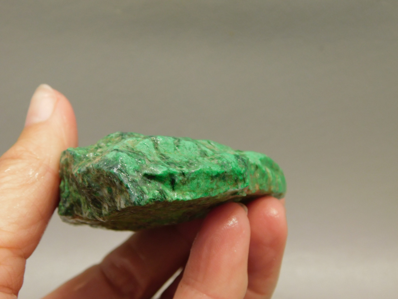 Maw Sit Sit Unpolished Lapidary Rough Rock Green Jade #O2