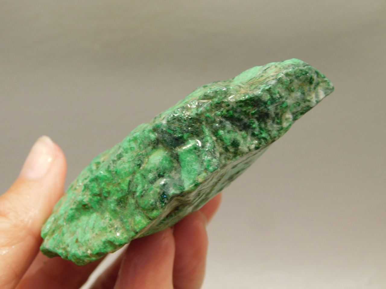 Maw Sit Sit Unpolished Lapidary Rough Rock Green Jade #O2