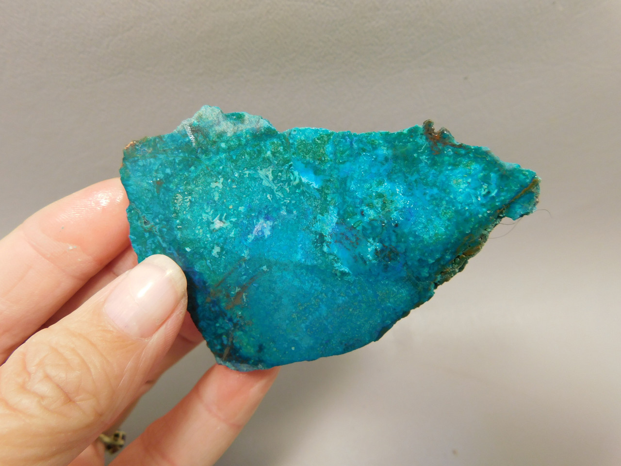 Chrysocolla Cuprite Shattuckite Unpolished Stone Slab Rough Rock #O9