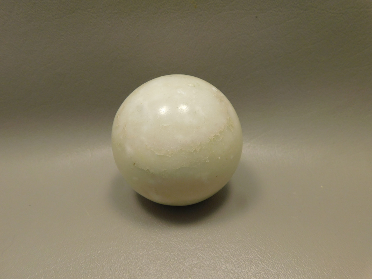 White Marble  Stone Sphere 2.3 inch Rock California #O2