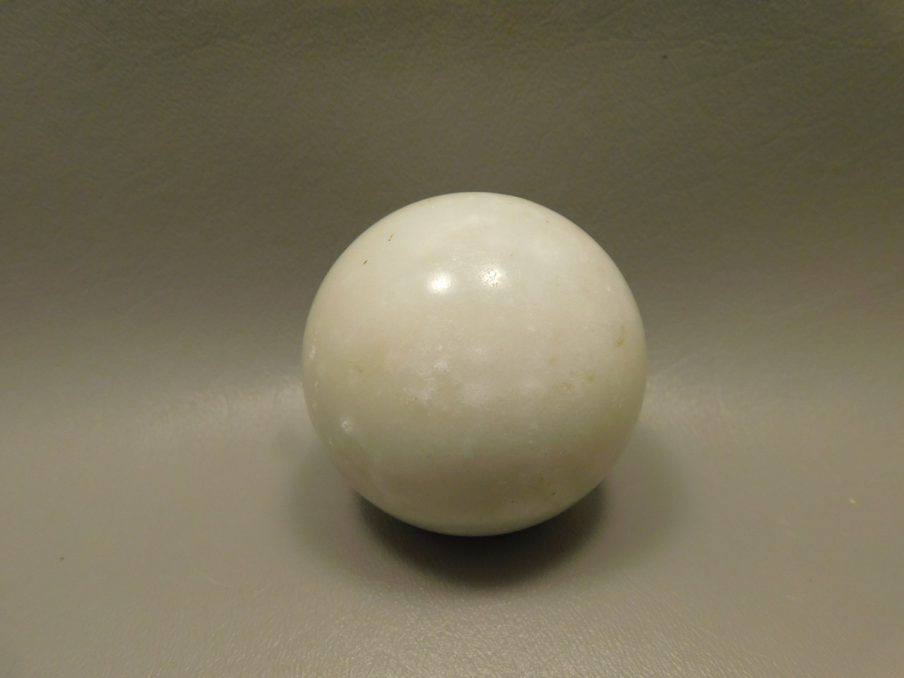 White Marble Stone Sphere 2.36 inch Rock California #O3