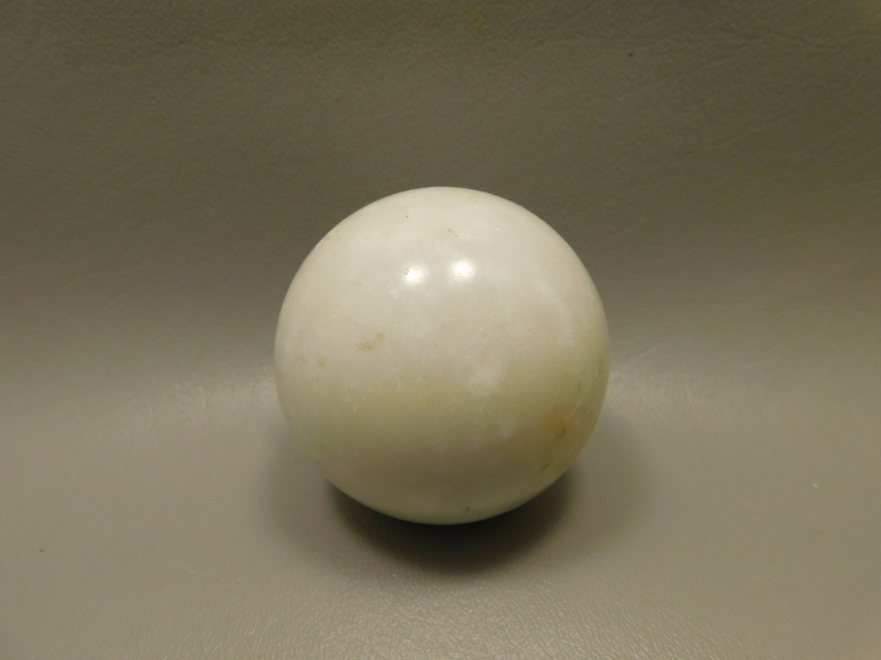 White Marble Stone Sphere 2.36 inch Rock California #O3