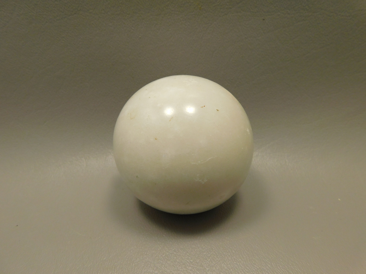 White Marble Stone Sphere 2.36 inch Rock California #O3