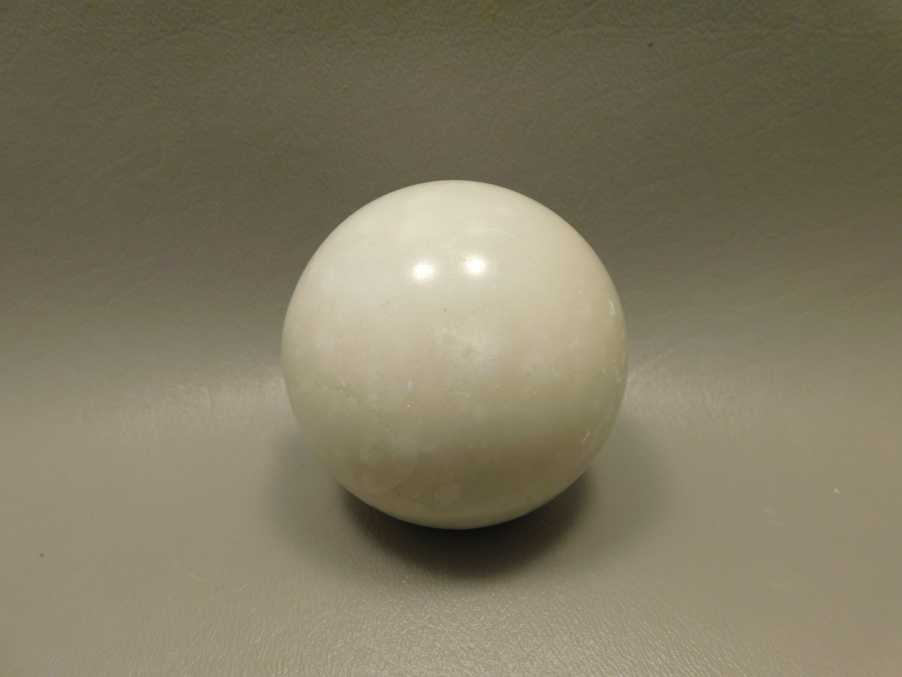 White Marble Stone Sphere 2.36 inch Rock California #O3