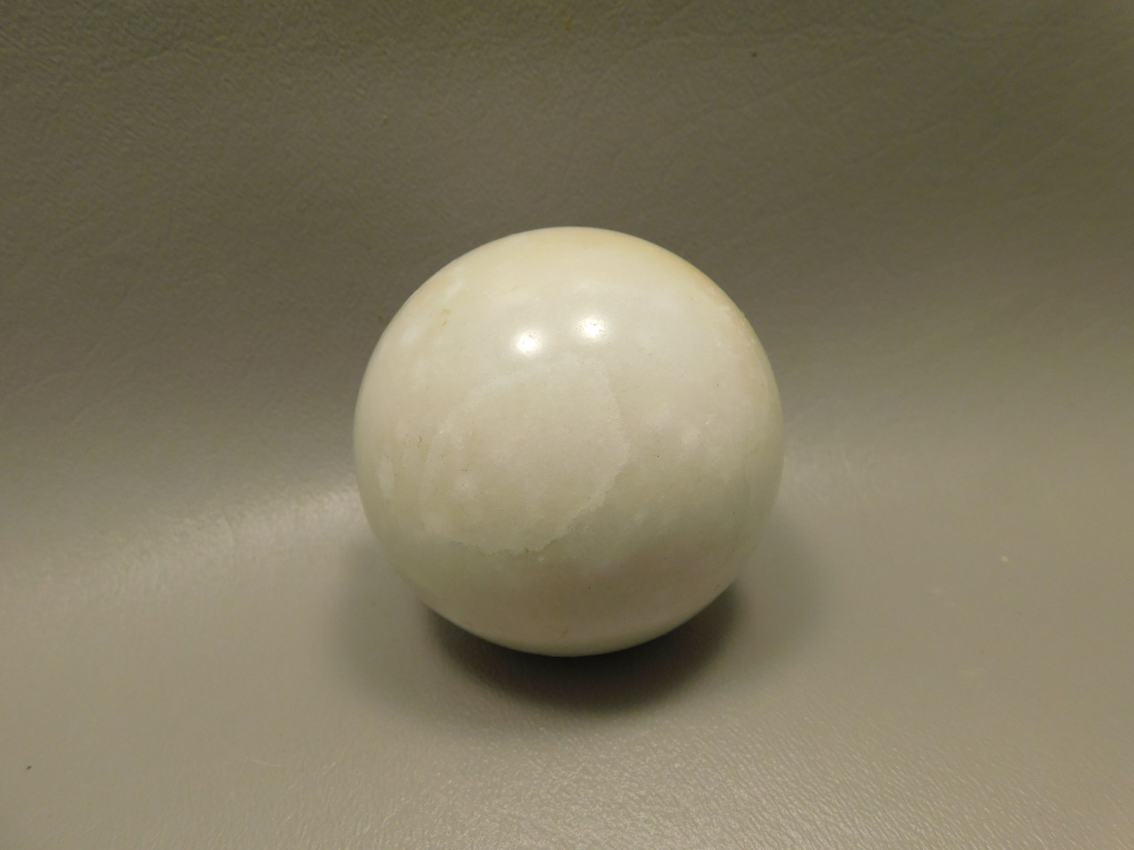 White Marble Stone Sphere 2.36 inch Rock California #O3