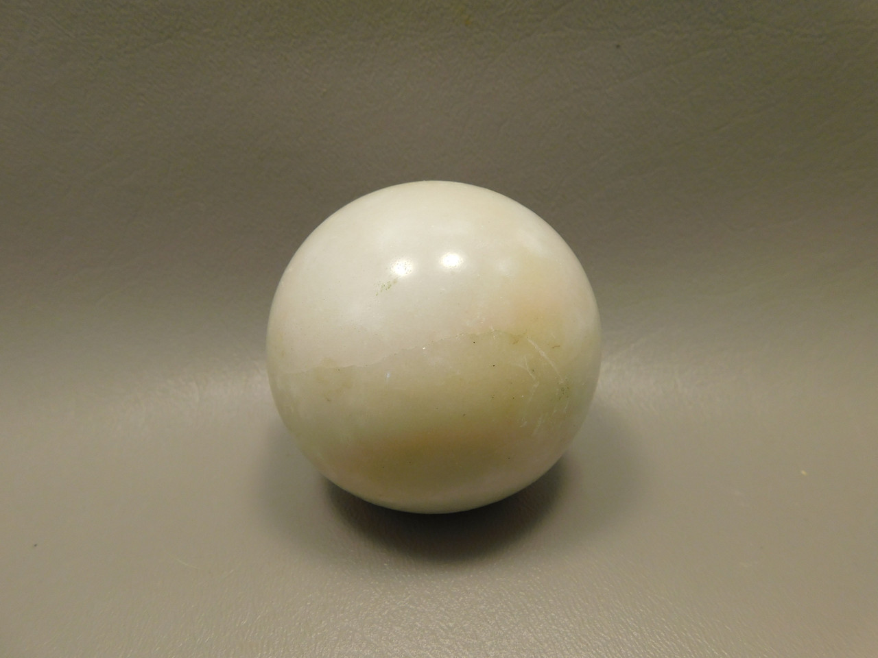 White Marble Stone Sphere 2.36 inch Rock California #O3