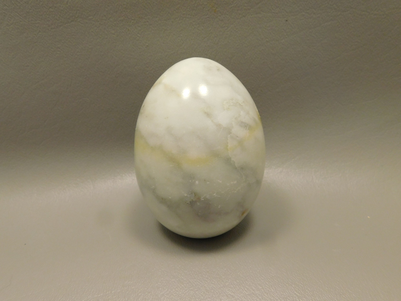 White Marble Stone Egg 2 inch California Rock #O10