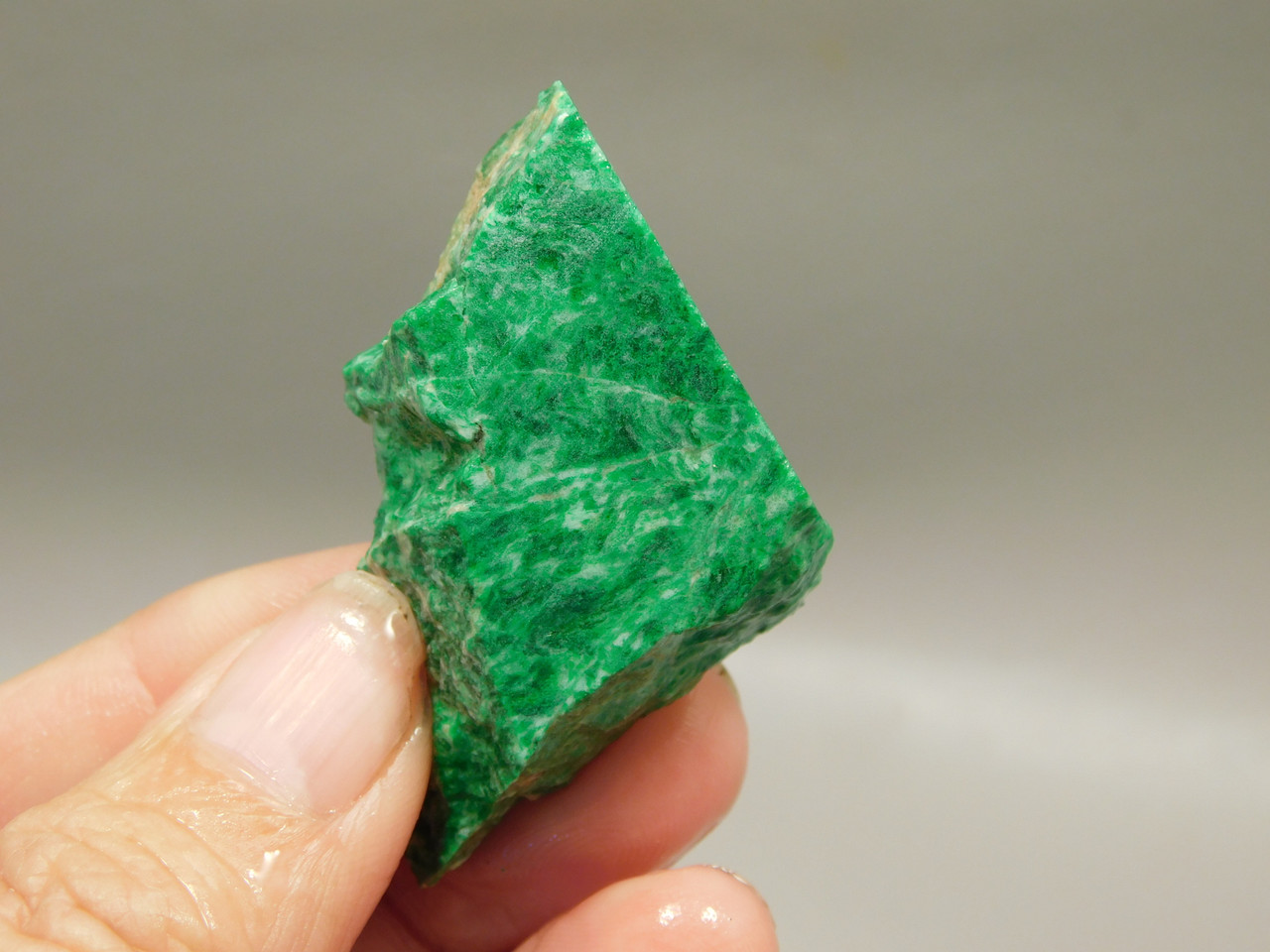 Maw Sit Sit Unpolished Stone Slab Green Jade Small Rock #O16