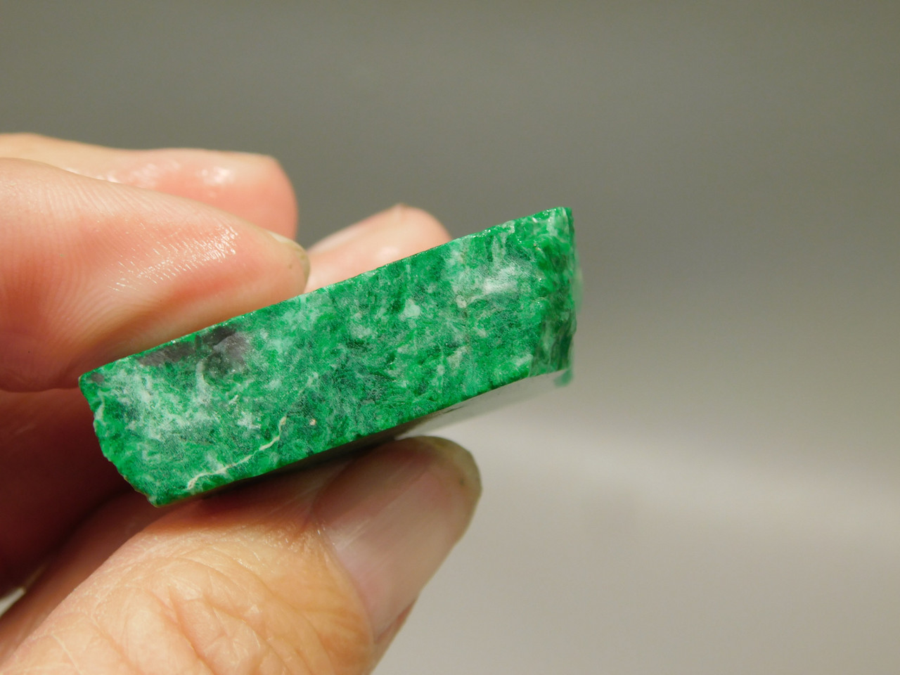 Maw Sit Sit Unpolished Stone Slab Green Jade Small Rock #O16