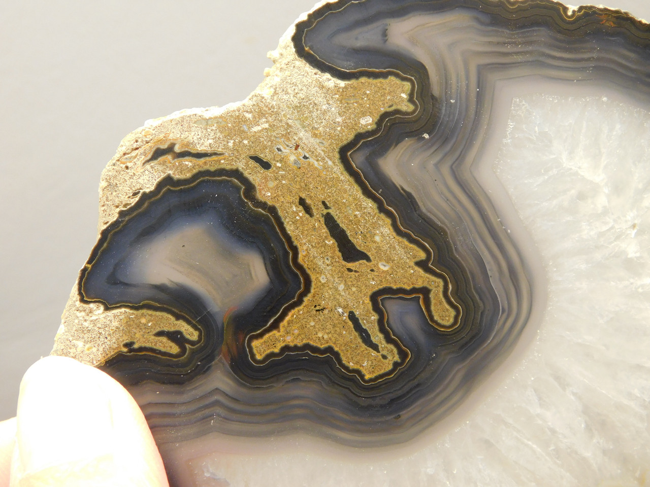 Brazilian Agate Polished Stone Slab Banded Agate #O16