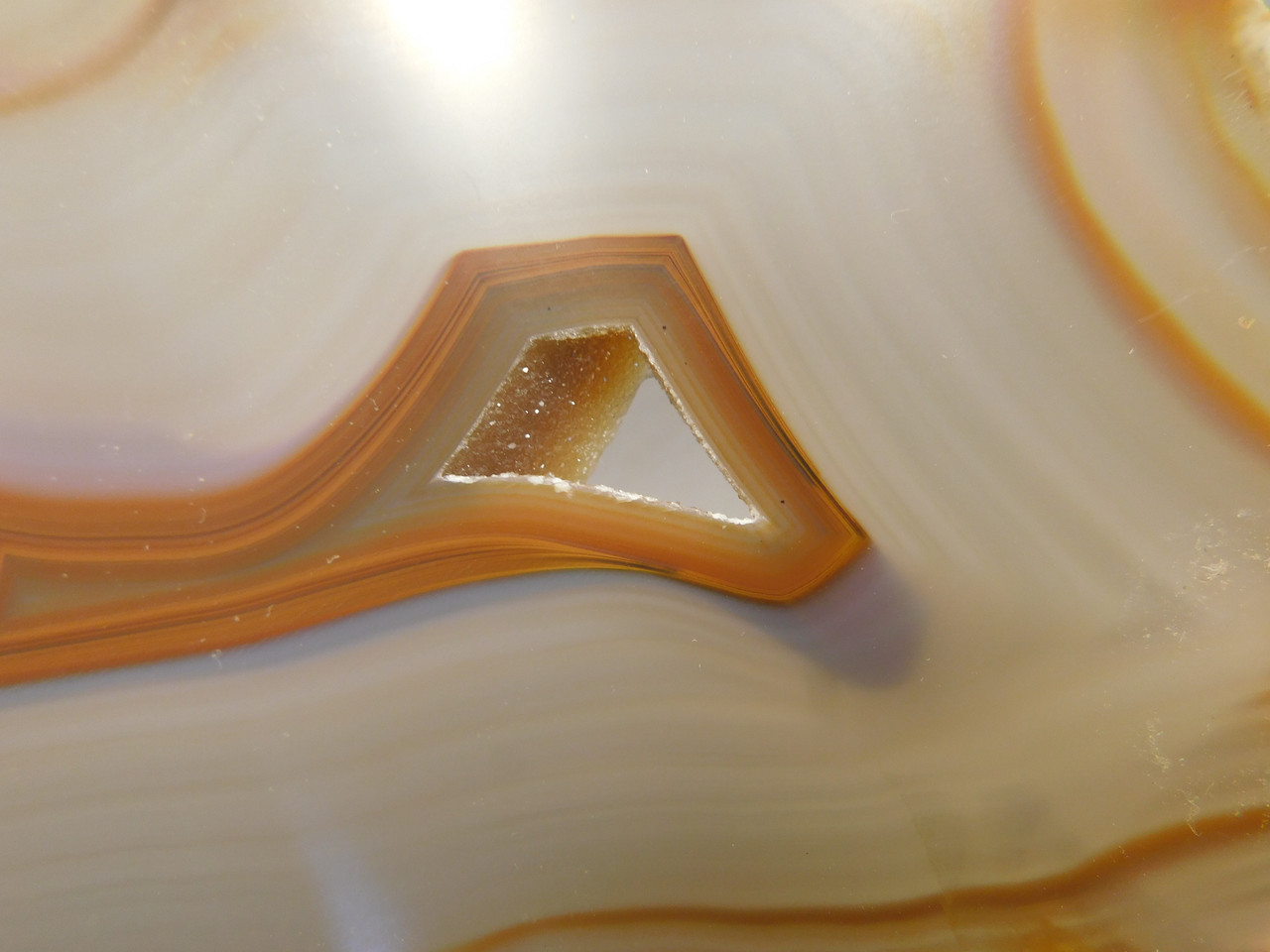Brazilian Agate Polished Stone Slab Banded Shadow Agate #O17