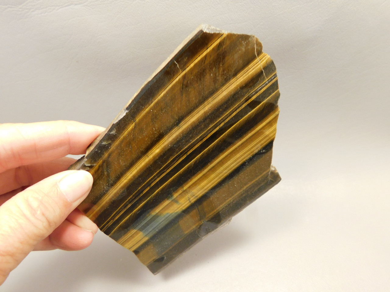 Tiger-eye Polished Stone Slab Chatoyant Tiger's Eye #O1