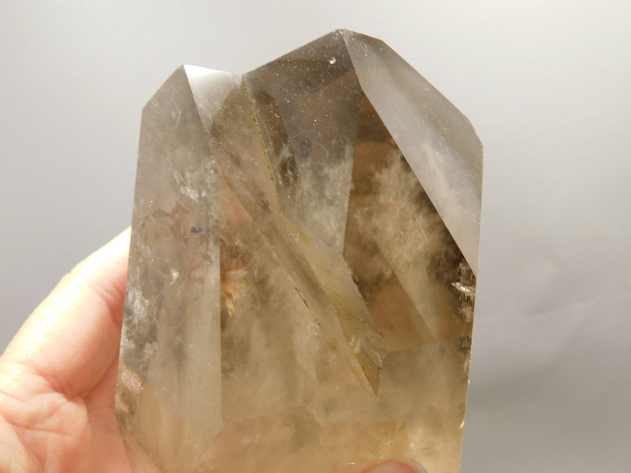 Smoky Quartz Crystals Large Polished Point Twin Tower Healing Stone #O106