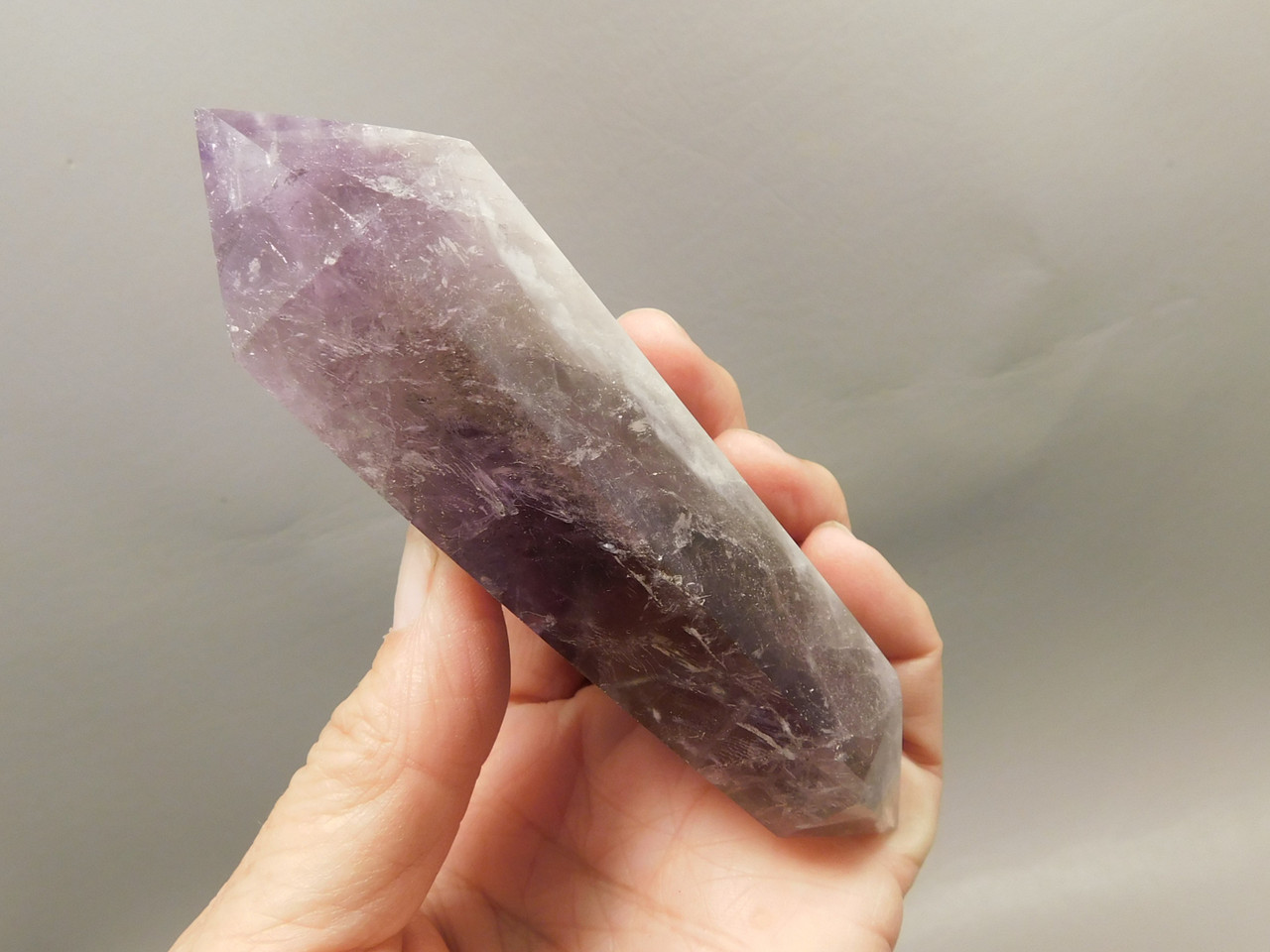 Amethyst Double Terminated Crystal 4.75 inch Natural Purple Gemstone #O17