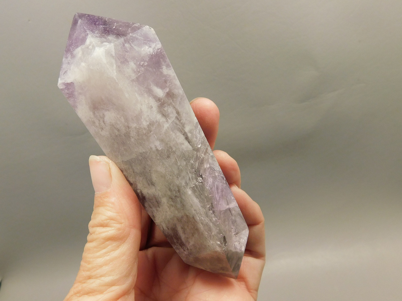 Amethyst Double Terminated Crystal 4.75 inch Natural Purple Gemstone #O17