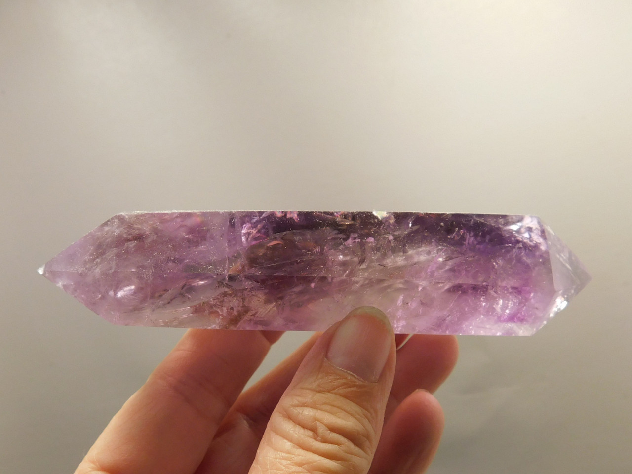 Amethyst Double Terminated Crystal 4.68 inch Natural Purple Gemstone #O18
